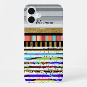 Coque iPhone 16 Plus rayures super-cool pour iPhone-6