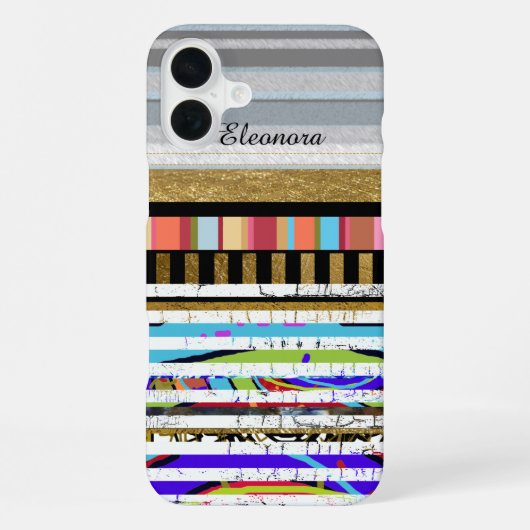 Coque iPhone 16 Plus rayures super-cool pour iPhone-6 (Verso)