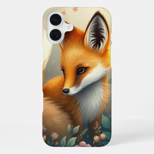 Coque iPhone 16 Plus Renard rêveur (Verso)
