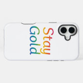 Coque iPhone 16 Plus Restez couvert pour iPhone Gold (Verso Horizontal)