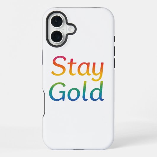 Coque iPhone 16 Plus Restez couvert pour iPhone Gold (Verso)