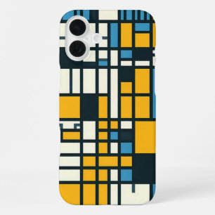 Coque iPhone 16 Plus Résumé de la grille moderne - Geomet inspiré par M