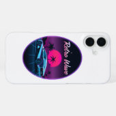 Coque iPhone 16 Plus “Retro Wave” Neon Sunset (Verso Horizontal)