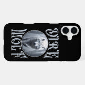 Coque iPhone 16 Plus Réunion de loup géant (Verso Horizontal)