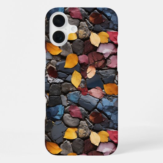 Coque iPhone 16 Plus Rochers et Feuille (Verso)