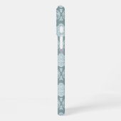 Coque iPhone 16 Plus Rococo Damask Rpt Pattern Duck Egg Blue+Teal (Côté gauche)