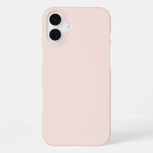 Coque iPhone 16 Plus Rose Pâle Uni Simple (Verso)