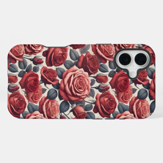 Coque iPhone 16 Plus Roses are Red (Verso Horizontal)