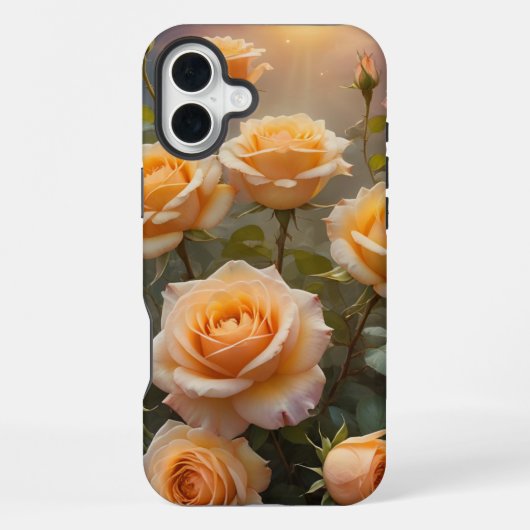 Coque iPhone 16 Plus Roses Jaune-Orange (Verso)