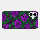 Coque iPhone 16 Plus Roses violettes (Verso Horizontal)