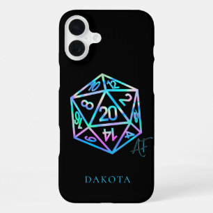 Coque iPhone 16 Plus RPG Crit AF Holo Fantasy Table de jeu PnP Gamer