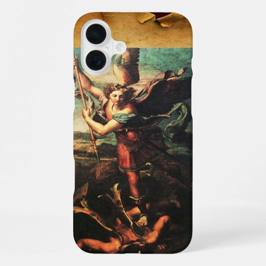 Coque iPhone 16 Plus Saint MICHAEL ARCHANGE VAINQUEUR DE SATAN (Verso)