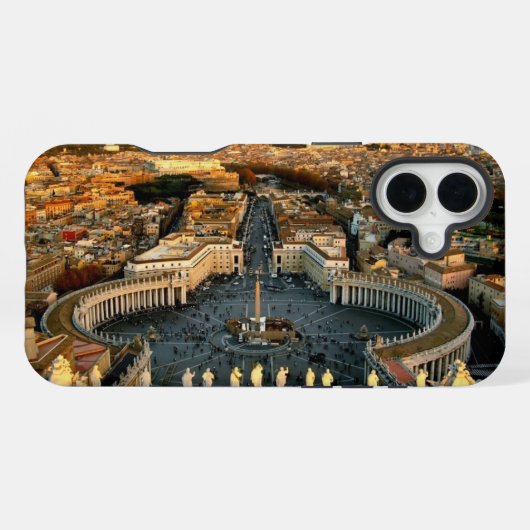 Coque iPhone 16 Plus Saint Pierre du Vatican Carré (Verso Horizontal)