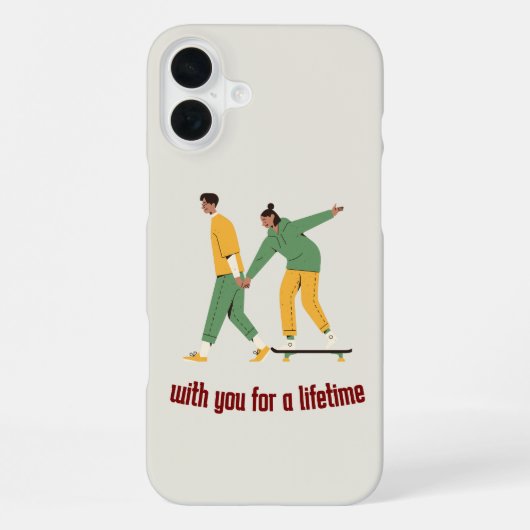 Coque iPhone 16 Plus Saint-Valentin Couple Mignon (Verso)