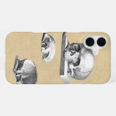 Coque iPhone 16 Plus Section de l'anatomie du crâne humain (Verso Horizontal)