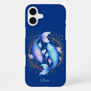 Coque iPhone 16 Plus Signe du zodiaque Poissons, Deux carpes koï gracie