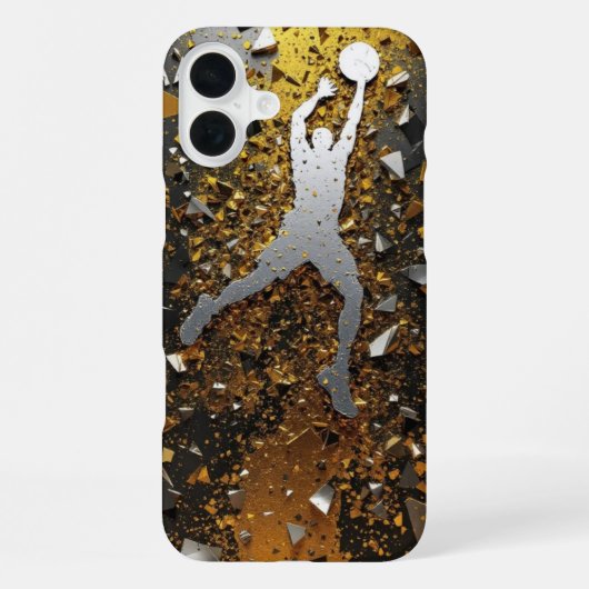 Coque iPhone 16 Plus Slam Or & Noir (Verso)