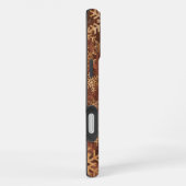 Coque iPhone 16 Plus Snowflakes Inlay en bois Décor d'impression graphi (Côté droit)