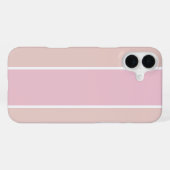 Coque iPhone 16 Plus Soft Pink and Beige Vertical Stripe Pattern (Verso Horizontal)