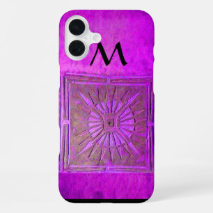 Coque iPhone 16 Plus STAR DU MATIN, Violet, Noir, Monogramme