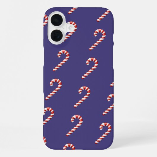 Coque iPhone 16 Plus Sucre de canne de Noël (Verso)