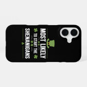 Coque iPhone 16 Plus susceptible de déclencher les Shenanigans St (Verso Horizontal)