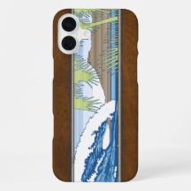 SYMBOLE Ala Moana Hawaiian Faux Koa Surf en bois C