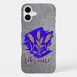 Coque iPhone 16 Plus Symbole national ukrainien tryzub fait d'épi de bl