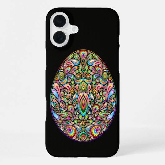 Coque iPhone 16 Plus T-Shirt Bio pour Enfants Motif Psychédélique Œuf d (Verso)