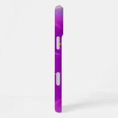 Coque iPhone 16 Plus TALISMAN MONOGRAMME BLEU Rose Fuchsia Violet (Côté droit)