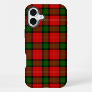 Coque iPhone 16 Plus tartan MacKintosh rouge vert carreaux