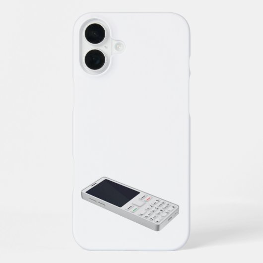Coque iPhone 16 Plus Téléphone mobile blanc (Verso)