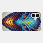Coque iPhone 16 Plus Tête de dragon bleu (Verso Horizontal)