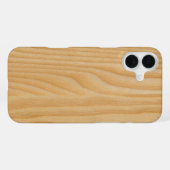 Coque iPhone 16 Plus textures en bois clair (Verso Horizontal)