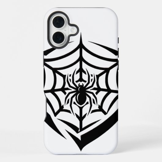 Coque iPhone 16 Plus Toile d'araignée gothique (Verso)