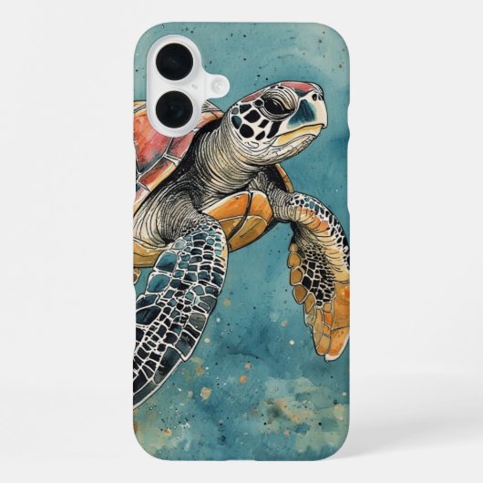 Coque iPhone 16 Plus Tortue de mer (Verso)
