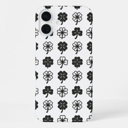 Coque iPhone 16 Plus Trèfles (Verso)