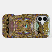Coque iPhone 16 Plus Très orné Joli Monogramme (Verso Horizontal)
