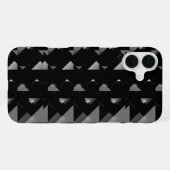 Coque iPhone 16 Plus Triangle gris noir géométrique (Verso Horizontal)