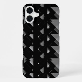 Coque iPhone 16 Plus Triangle gris noir géométrique