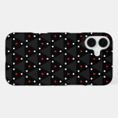 Coque iPhone 16 Plus Triangle noir UFO Motif moderne Abstrait (Verso Horizontal)
