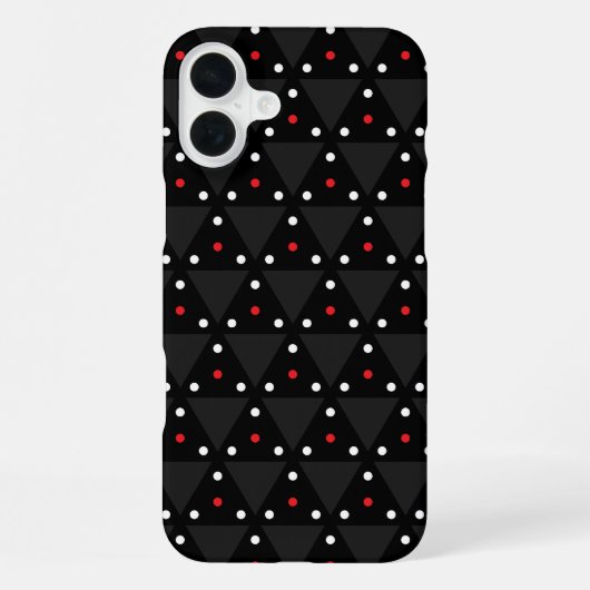 Coque iPhone 16 Plus Triangle noir UFO Motif moderne Abstrait (Verso)