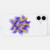 Coque iPhone 16 Plus trident ukrainien fait d'épi de blé (Verso Horizontal)