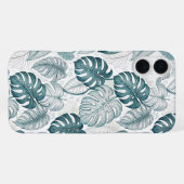 Coque iPhone 16 Plus Tropical Botanical Green Monsteras (Verso Horizontal)