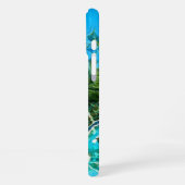 Coque iPhone 16 Plus Turquoise Tropical Bleu Océan & Vert Algue (Côté gauche)