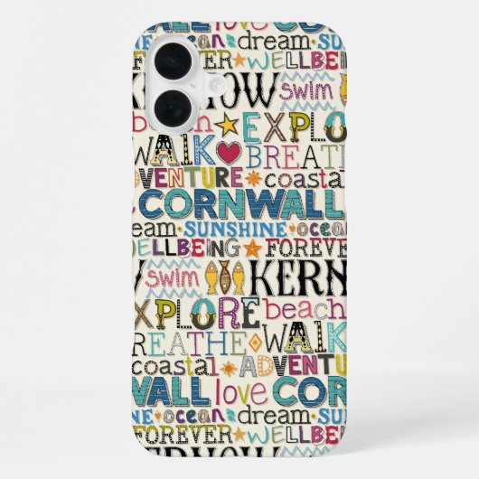 Coque iPhone 16 Plus typographie de mur (Verso)