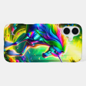 Coque iPhone 16 Plus Unicorne arc-en-ciel (Verso Horizontal)