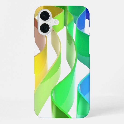 Coque iPhone 16 Plus Vagues arc-en-ciel (Verso)