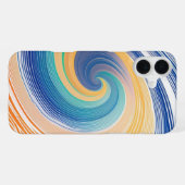 Coque iPhone 16 Plus Vagues rayées colorées (Verso Horizontal)