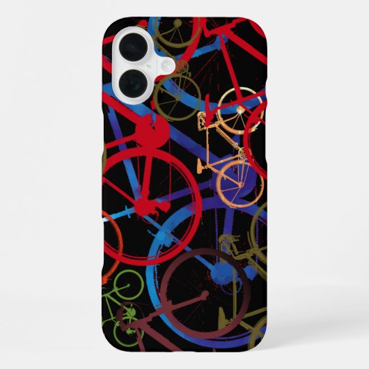 Coque iPhone 16 Plus Vélos couleur noir (Verso)